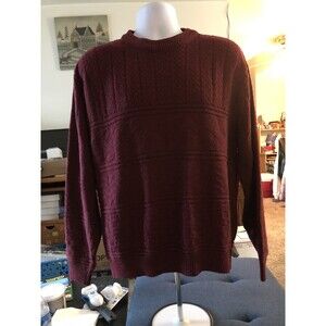 Vintage Woolrich Store Mens Sweater Size XL Maroon Red Made In USA